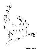 Reindeer Leap Coloring Page 