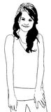 Selena Gomez Coloring Page 