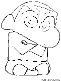 Shinchan Cartoon Coloring Page 