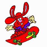 skateboard easter card