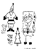 Spongebob Christmas Coloring Page 