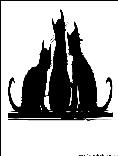 threecats silhouettes