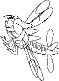 Yanmega Coloring Page 