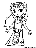 Zelda Coloring Page 