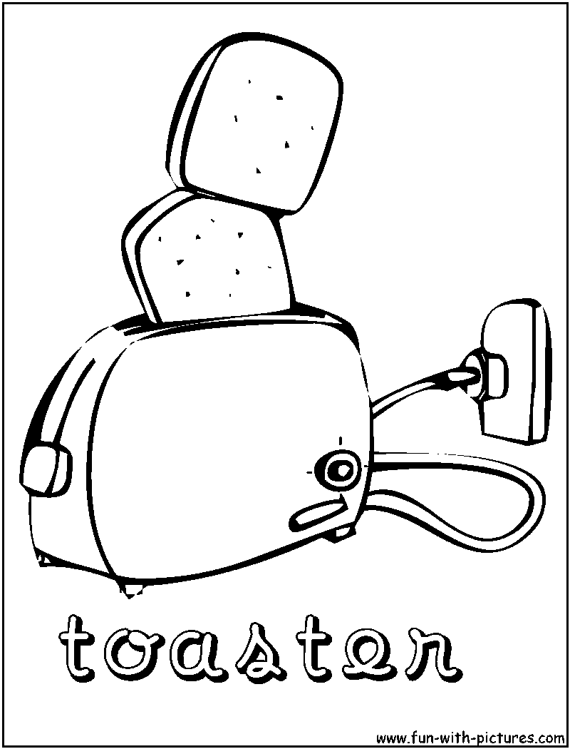 Toaster Coloring Page 