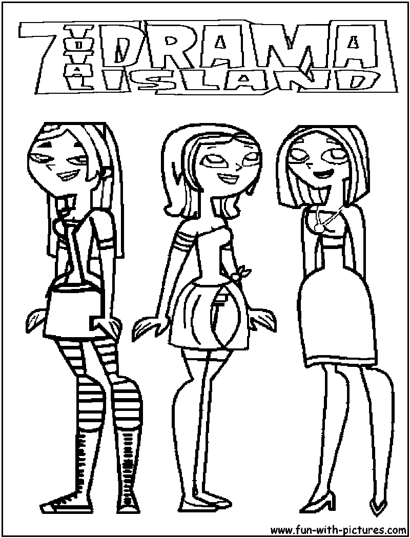 Totaldramaisland Girlsmakeover Coloring Page 