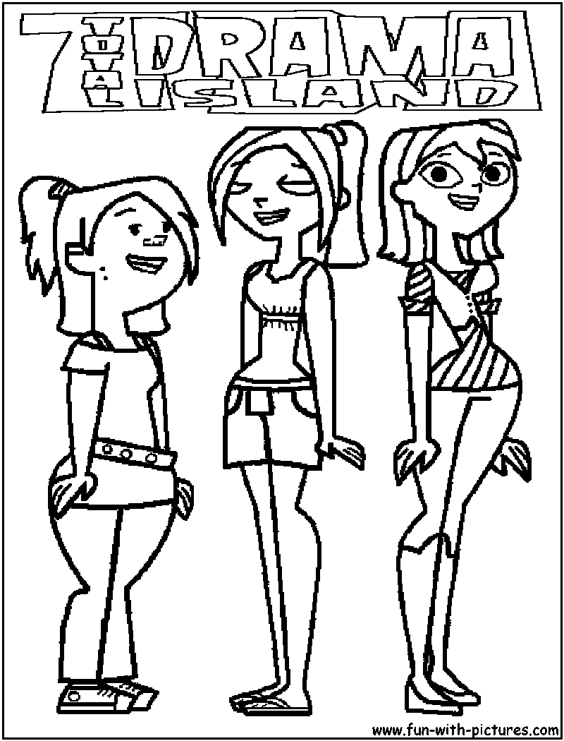 Totaldramaisland Makeover Coloring Page 