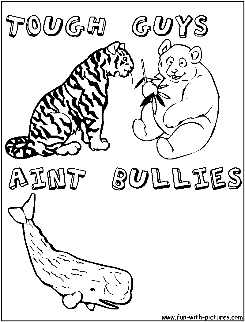 Tough Bully Coloring Page 