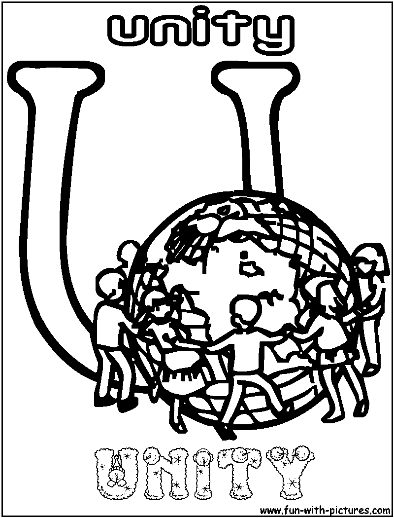 U Unity Coloring Page 