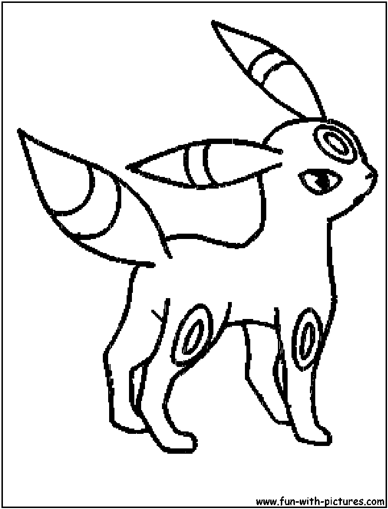 Umbreon Coloring Page 