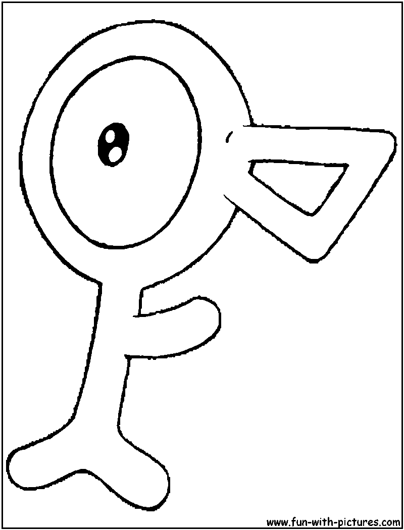 Unown Coloring Page 