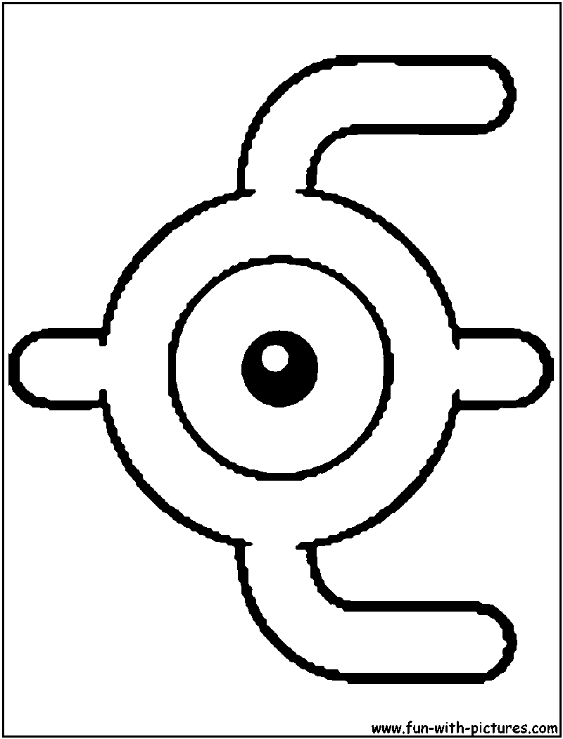 Unown E Coloring Page 