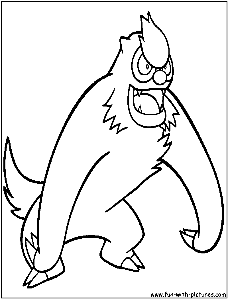 Vigoroth Coloring Page 