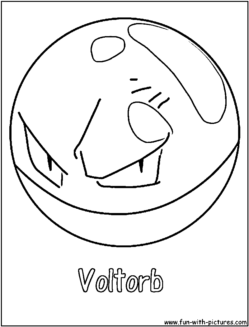 Voltorb Coloring Page 