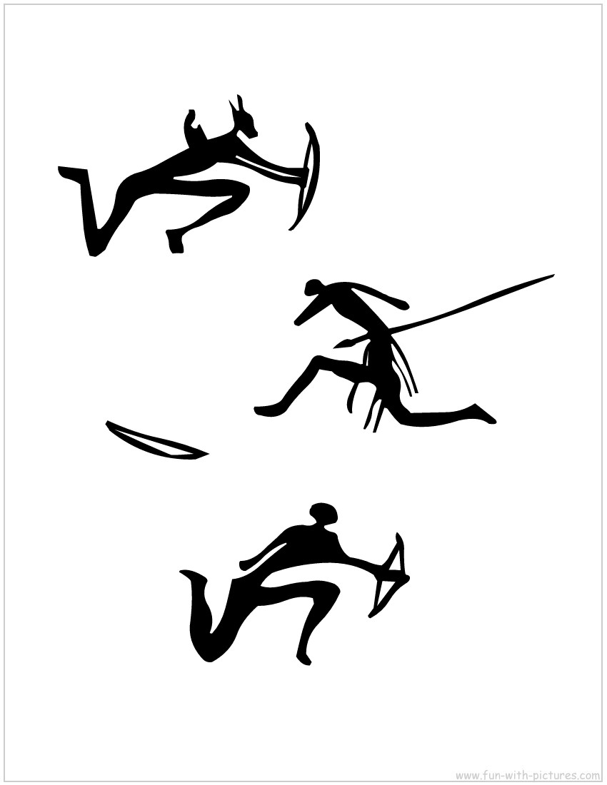 Warriors Cavepainting Silhouette