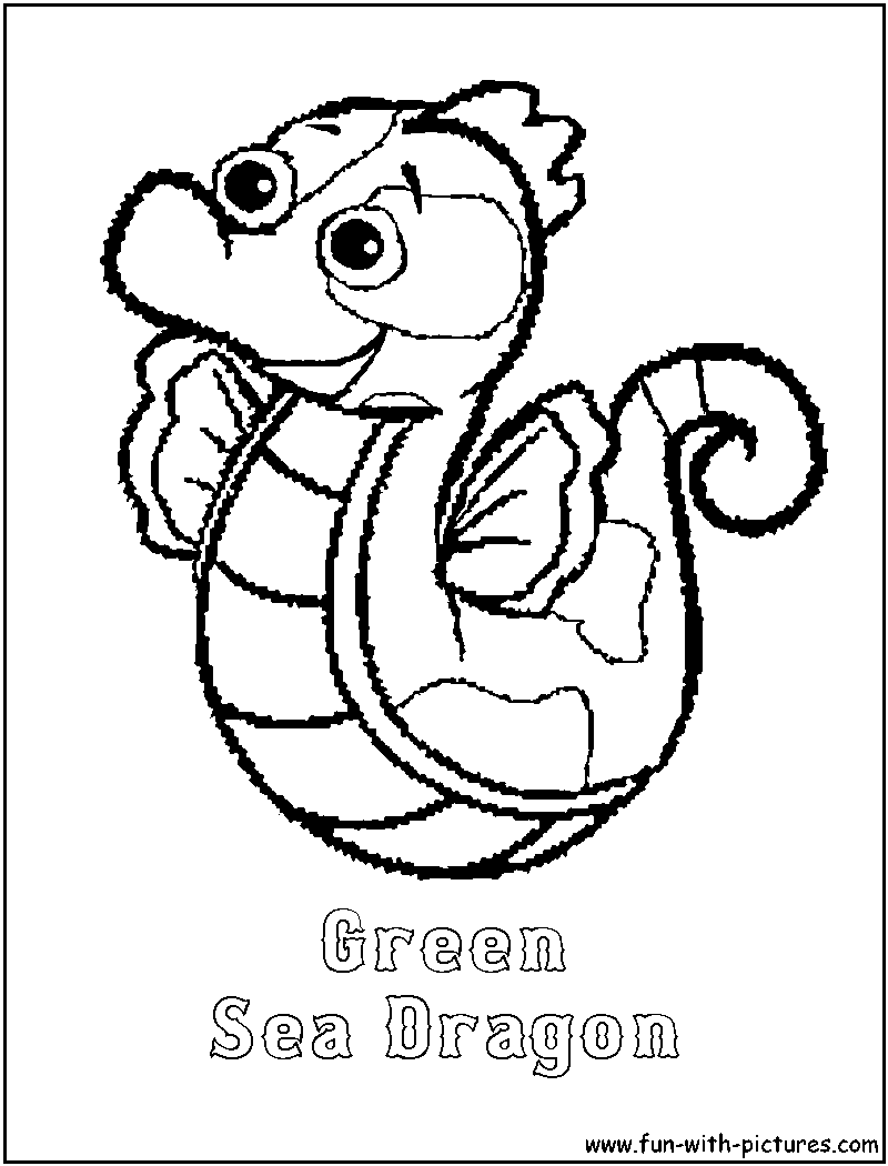 Webkinz Greenseadragon Coloring Page 