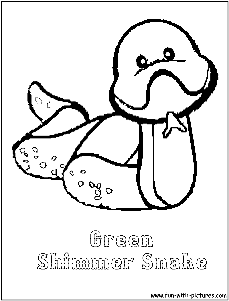 Webkinz Greenshimmersnake Coloring Page 