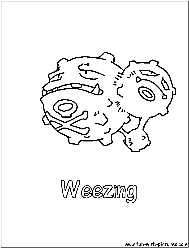 Weezing Coloring Page 